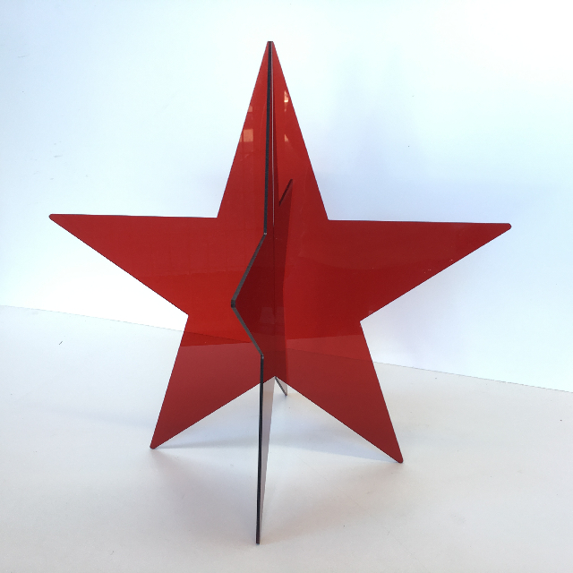 CENTREPIECE - Red Acrylic Star 35 cm